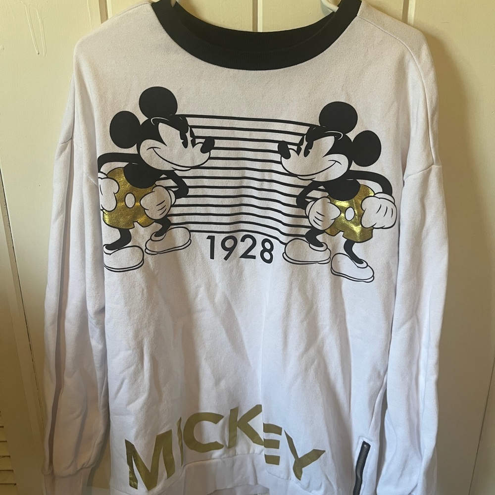 Mickey Mouse White and Gold Shirt